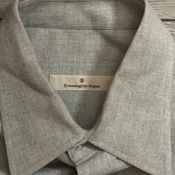 Ermenegildo Zegna Dry Cleaned Made in Italy Designer Dress Shirt - Picture 3 of 4